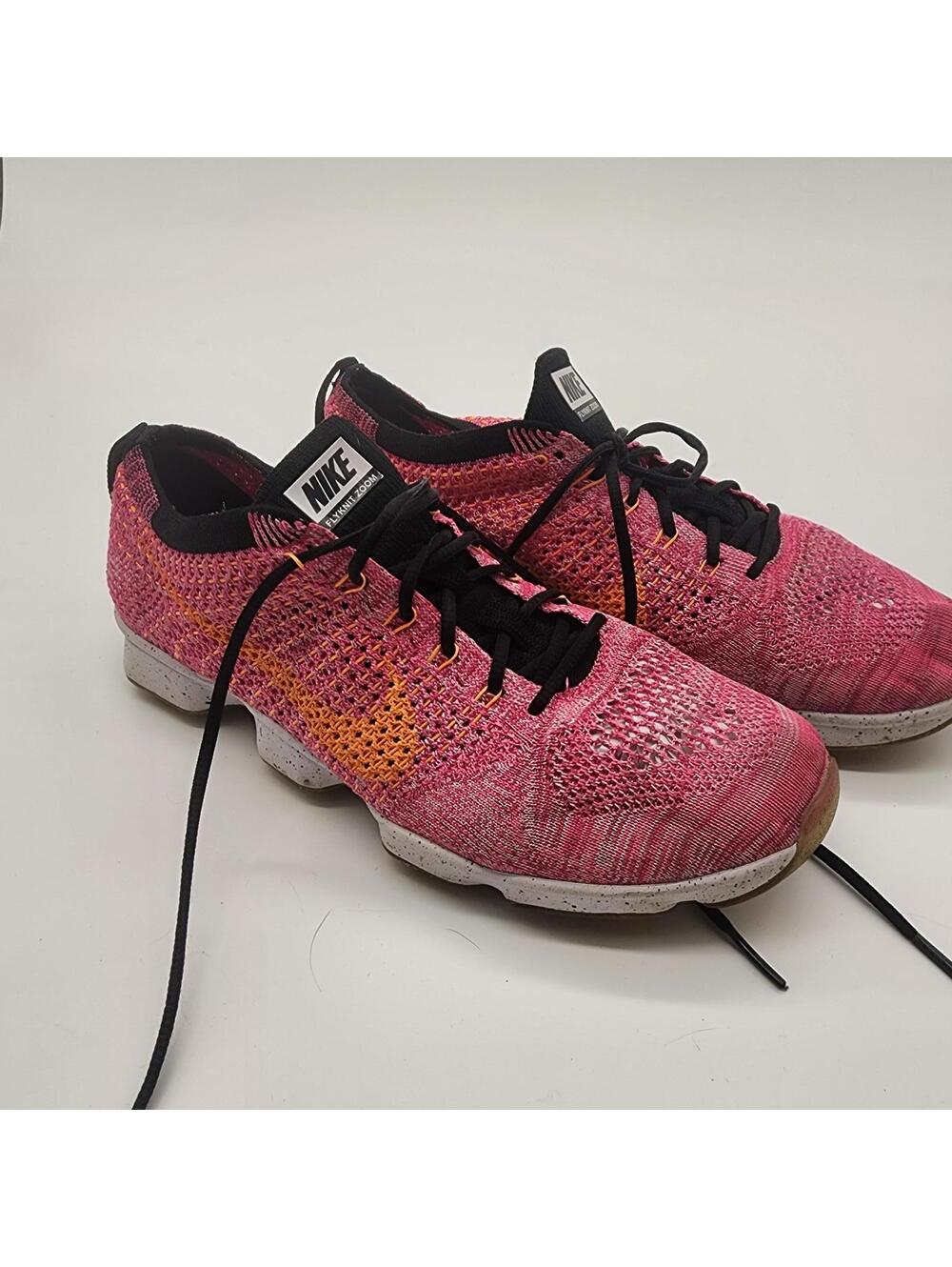 Nike Nike Flyknit Zoom Fit Agility Running Racing Shoes Pink 698616-602 9.5